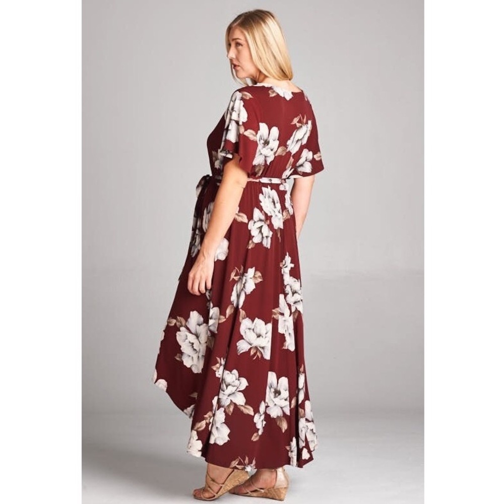 Gorgeous Print Dress with High Low Hem - Picture 4 of 4