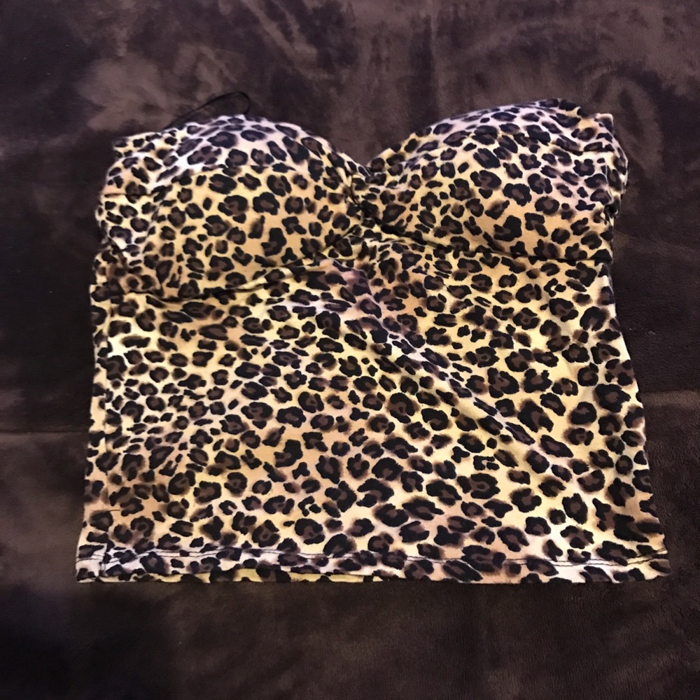 Cheetah print tube top