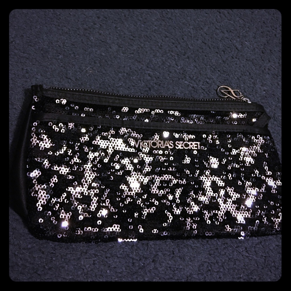 Small Black sequins Victoria Secret clutch