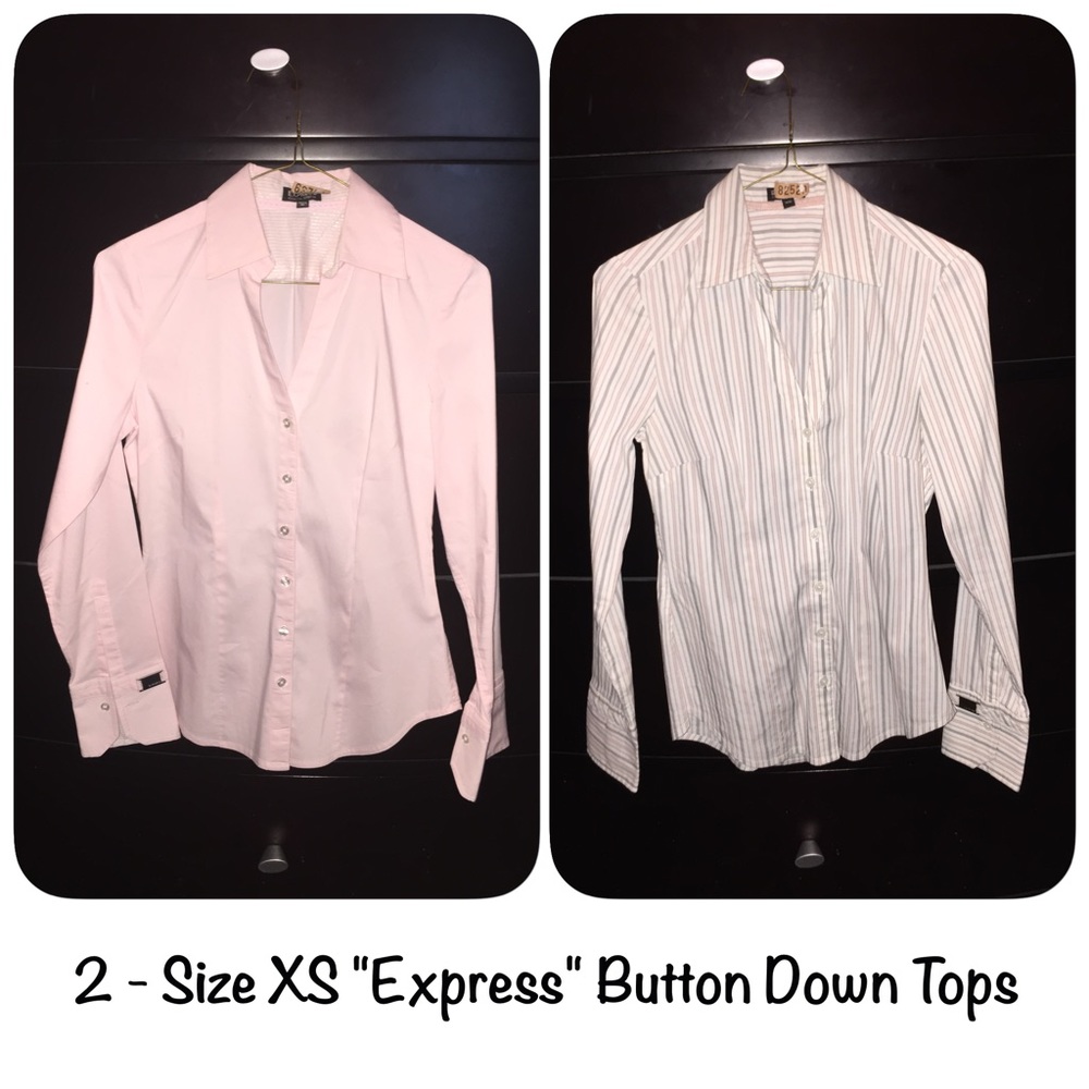 Women's Size XS "Express" Button Down Top X 2