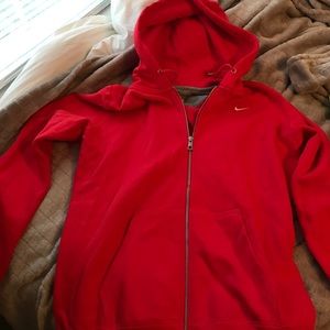 Nike red zip up
