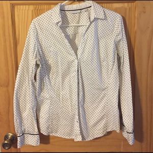 New York and Company Polka dot button down