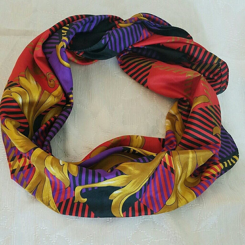Multi-colored Symphony Scarf 34"x34" Made in Italy