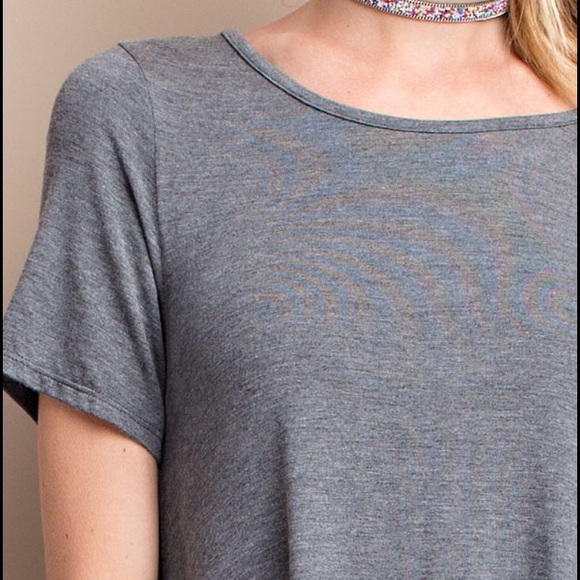 🆕ARRIVAL! Short sleeve rayon ruffle hem tunic top - Picture 3 of 4