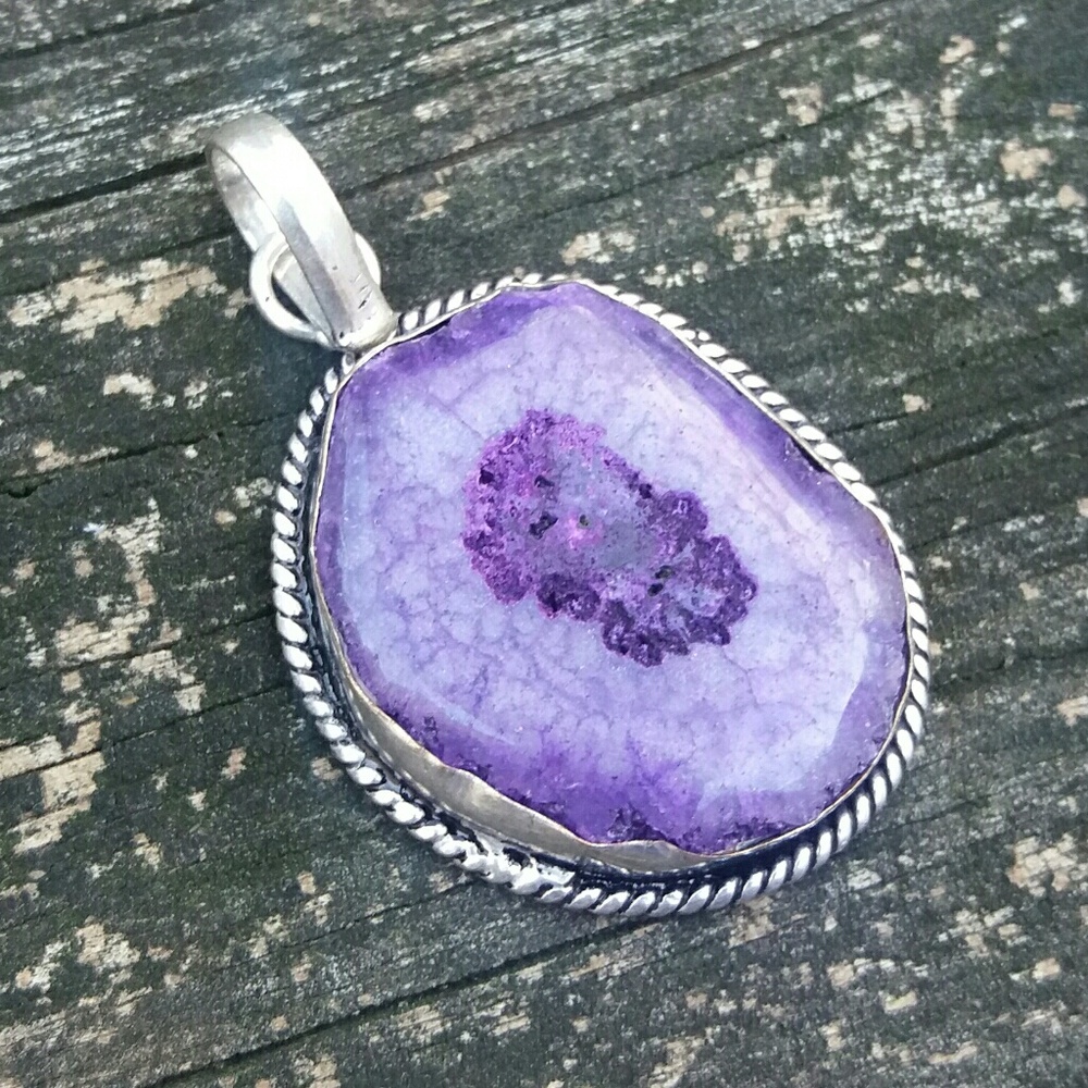 Purple Solar Quartz Pendant