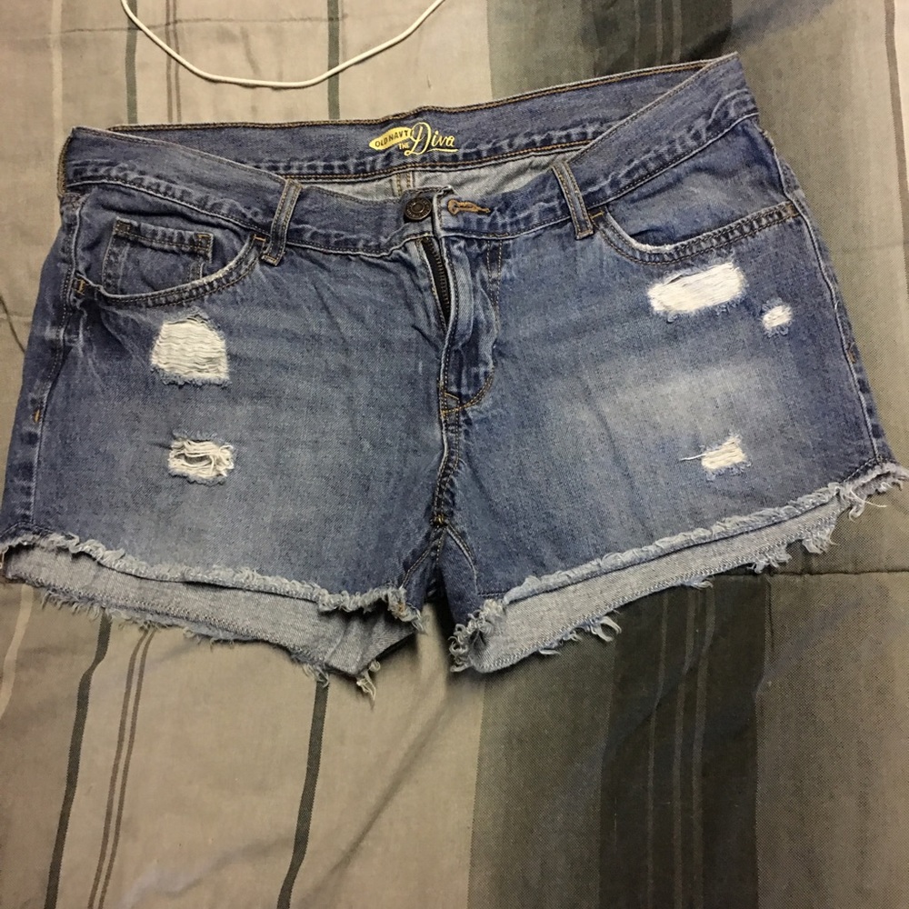 Old navy destroyed shorts