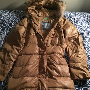 Mustard color European winter Jacket