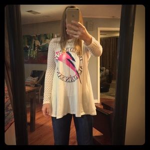 Free People sz SM David Bowie flow tank EUC