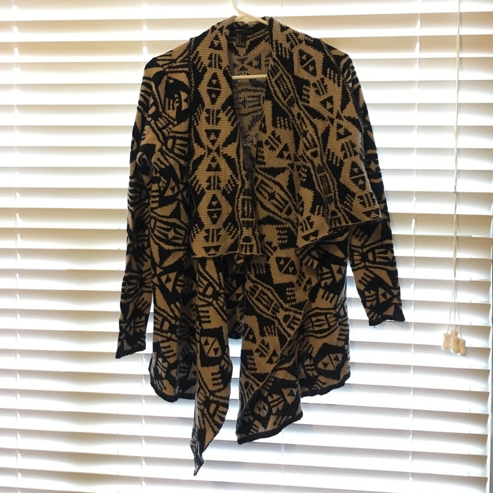 Forever 21 open printed cardigan