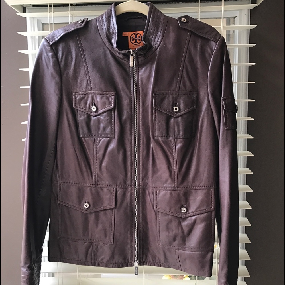 Tory Butch leather jacket - brown