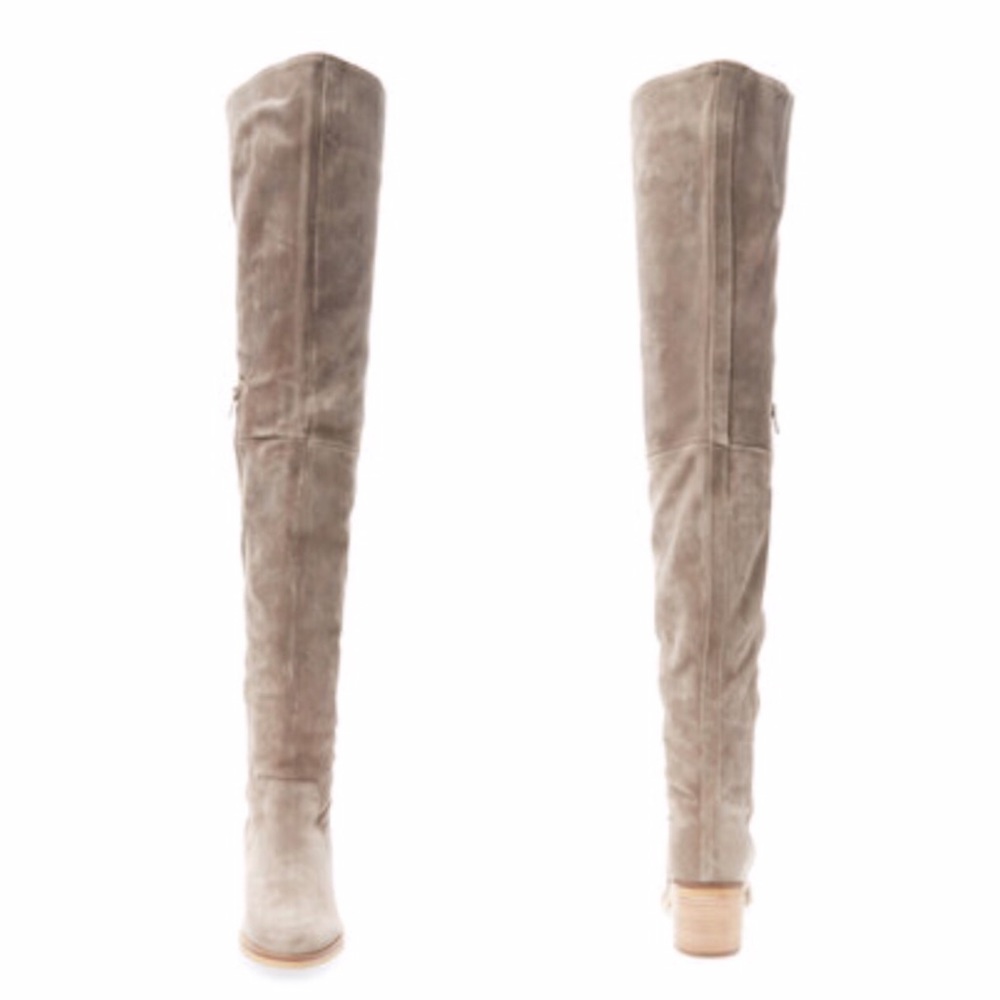 Seychelles Sardonyx Taupe Thigh High Suede Boots