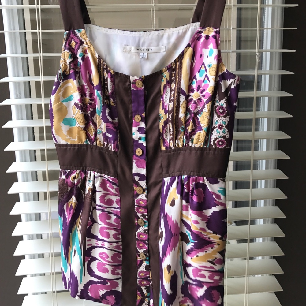 Walter tank top 100% Silk- Size 2