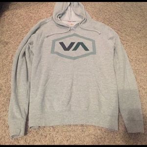 RVCA grey hooded sweatshirt