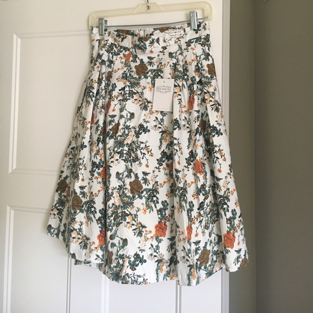 Pink Martini Floral Skirt - New!
