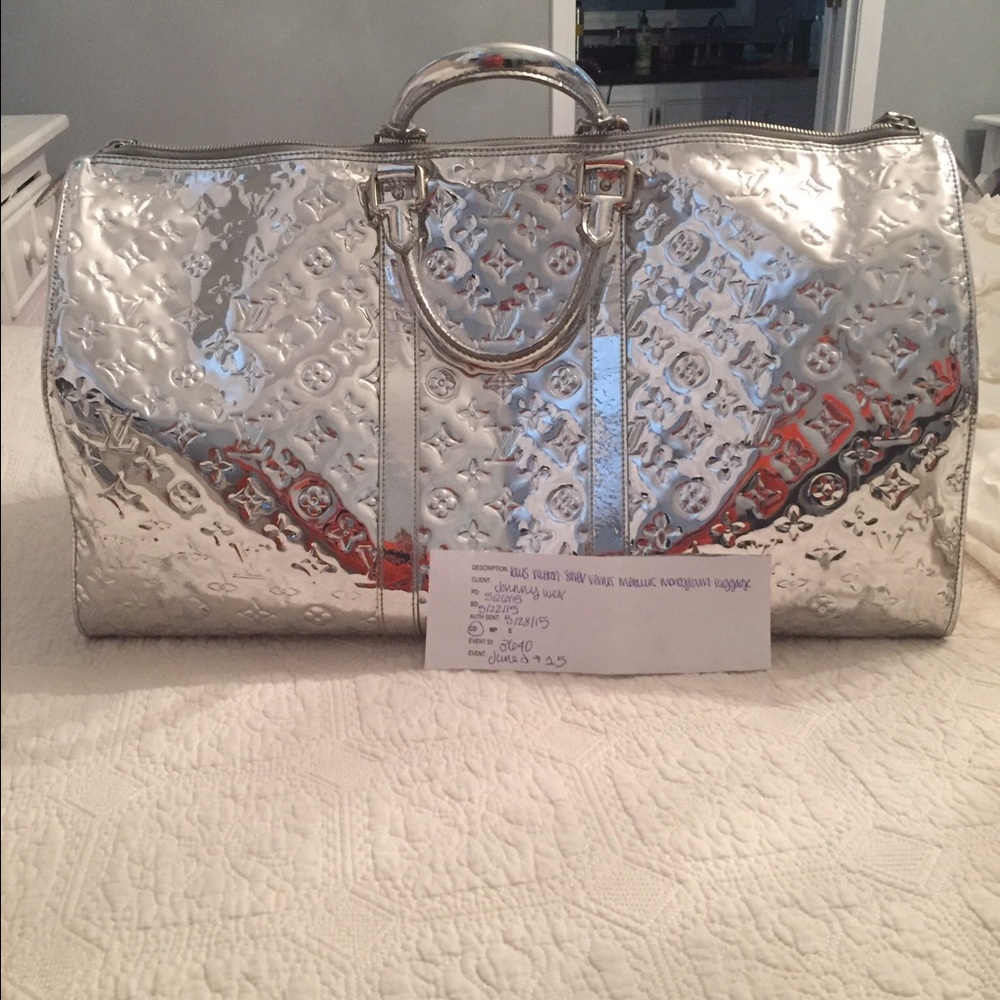 Louis Vuitton Keepall Silver Metallic Monogram