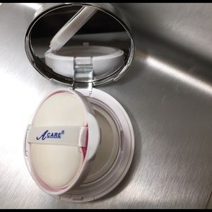 DIY cushion compact with cushion sponge and puff.