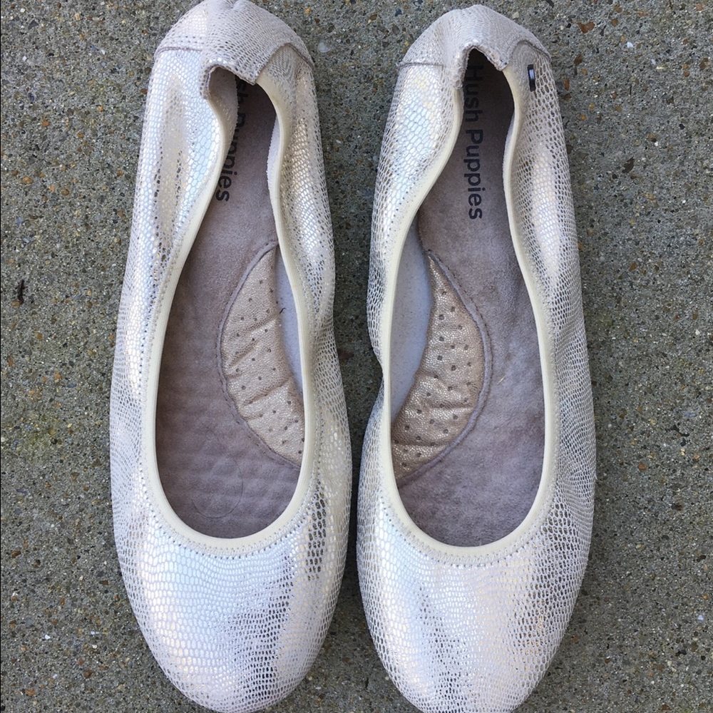 Shimmer Gold Ballet Flats