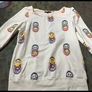 Russian doll quarter sleeve sweater
