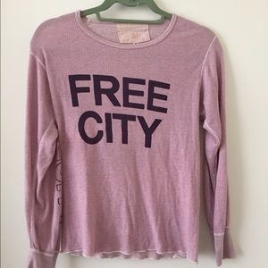 FREECITY pink long sleeve shirt
