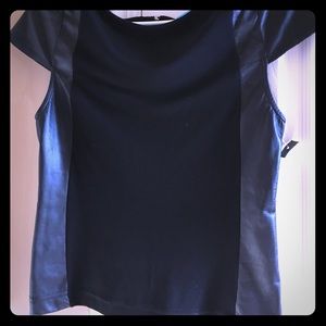 Alice + Olivia leather panel top
