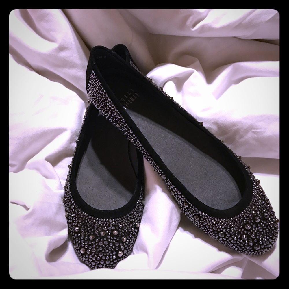 Stuart Weitzman Nubeads Suede Flats