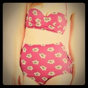 Vintage High-Waisted Swimsuit