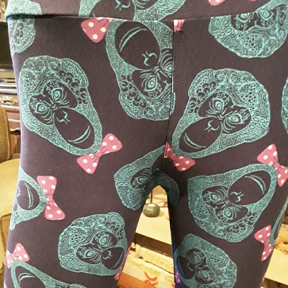Lularoe Unicorn Rare Monkey Bow Tie leggings
