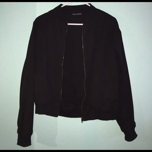 Brandy Melville Black Bomber Jacket