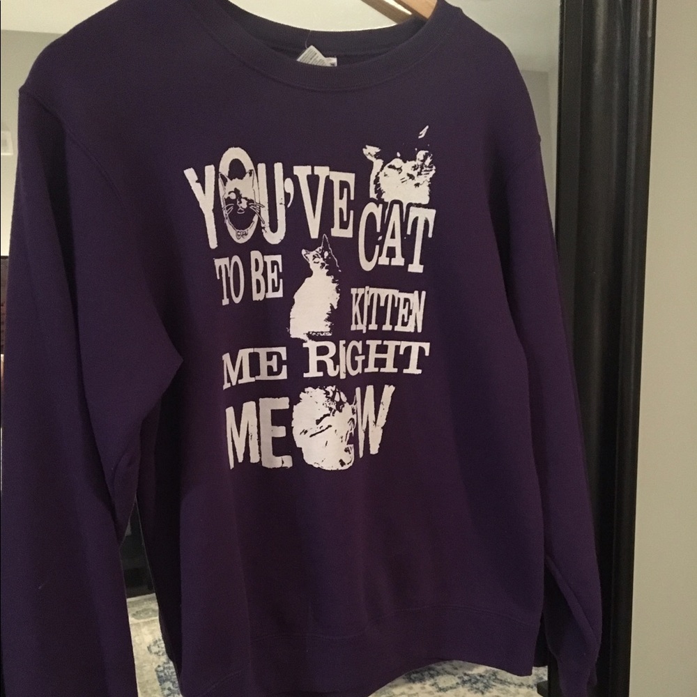 Novelty cat sweatshirt - size small