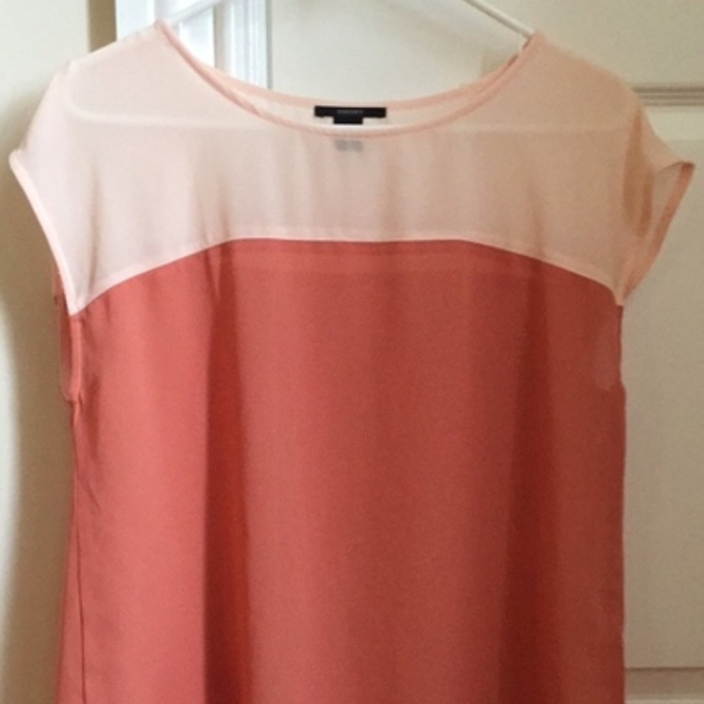 Forever 21 Salmon Colorblock Top