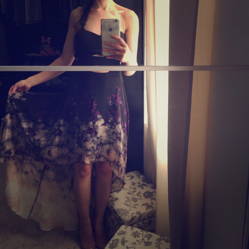 NWOTArdenB floral strapless dress