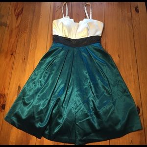 White and Teal Dress