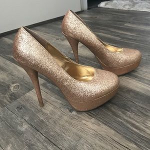Charlotte Russe gold sparkle heals!