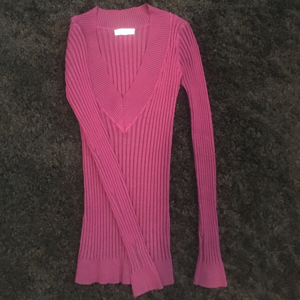 Plum fitted sweater