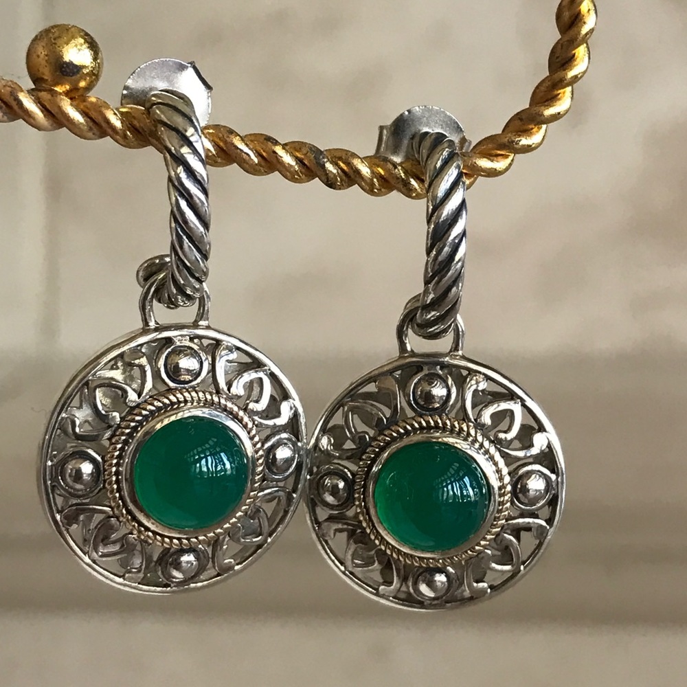 Haven park Sterling silver 925, 14k gold earrings