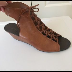 Bakers lace up wedge sandal
