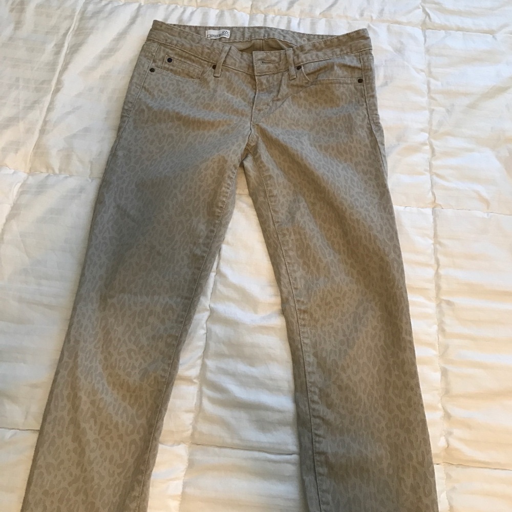 Leopard print skinny jeans