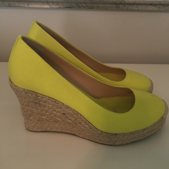 J. Crew Shoes - Neon wedges