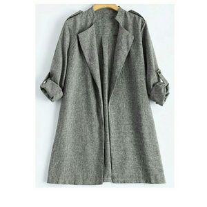 Rolled Cuffed Lightweight Coat