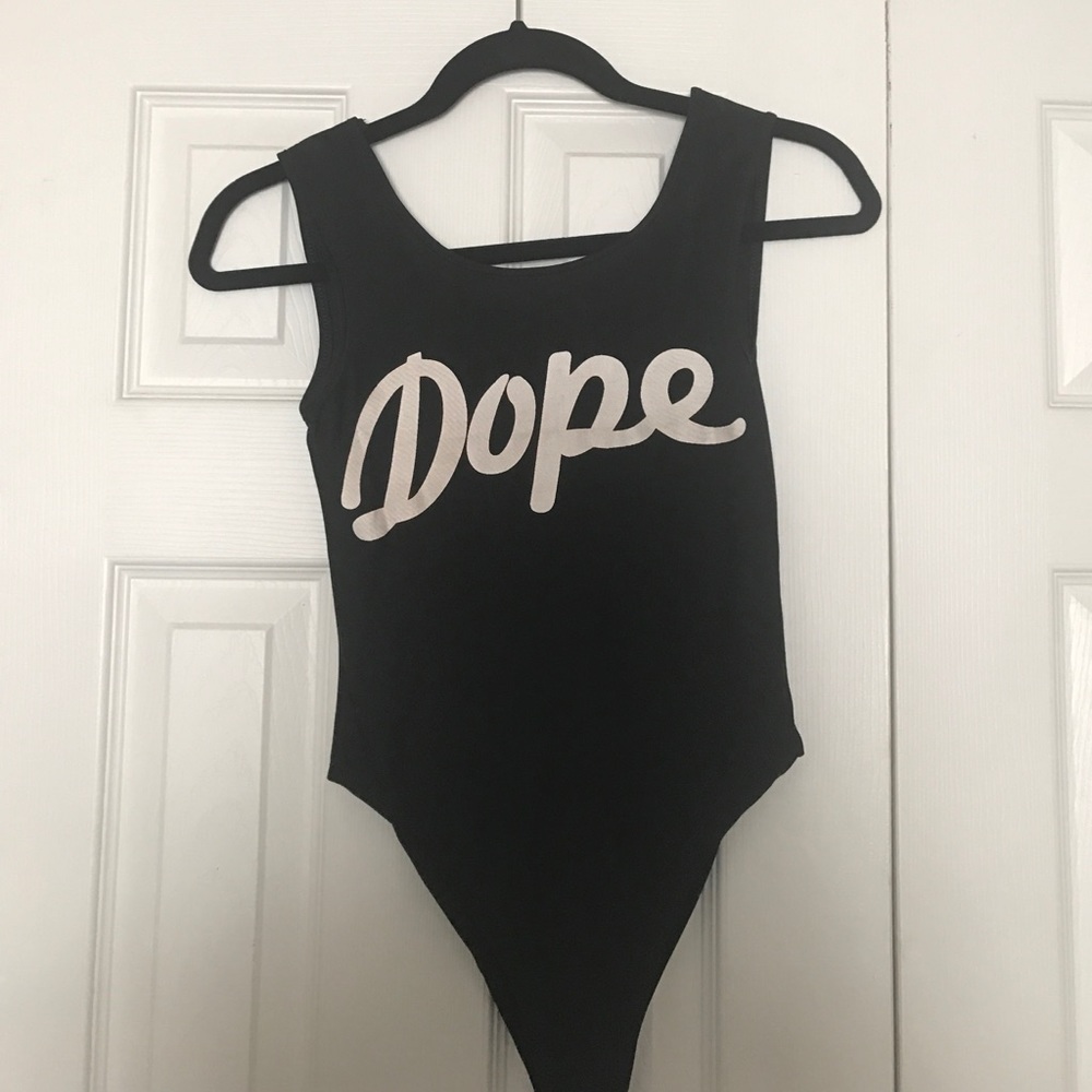 DOPE one piece swim high cut with scoop back