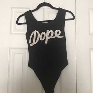 DOPE one piece swim high cut with scoop back