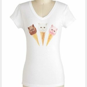 Adorable Cat/Icecream Cone Tee