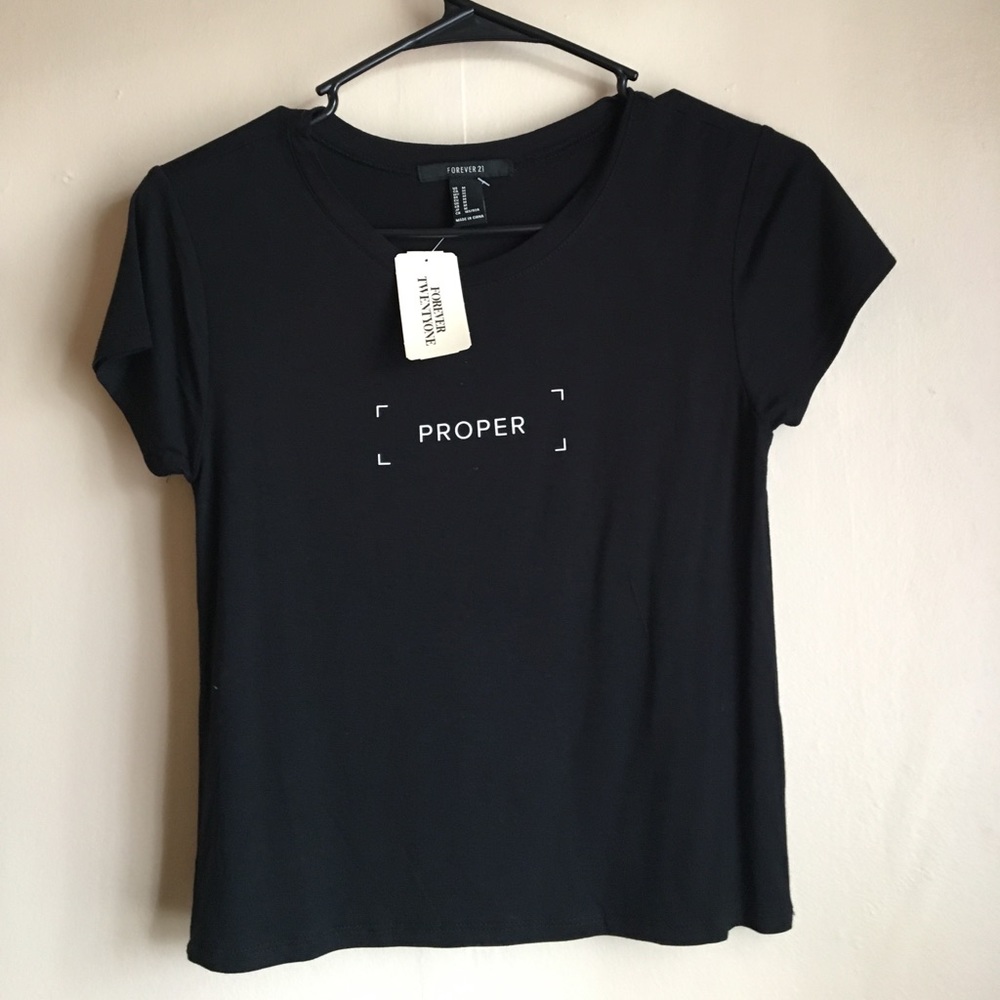 Forever 21 black crop top