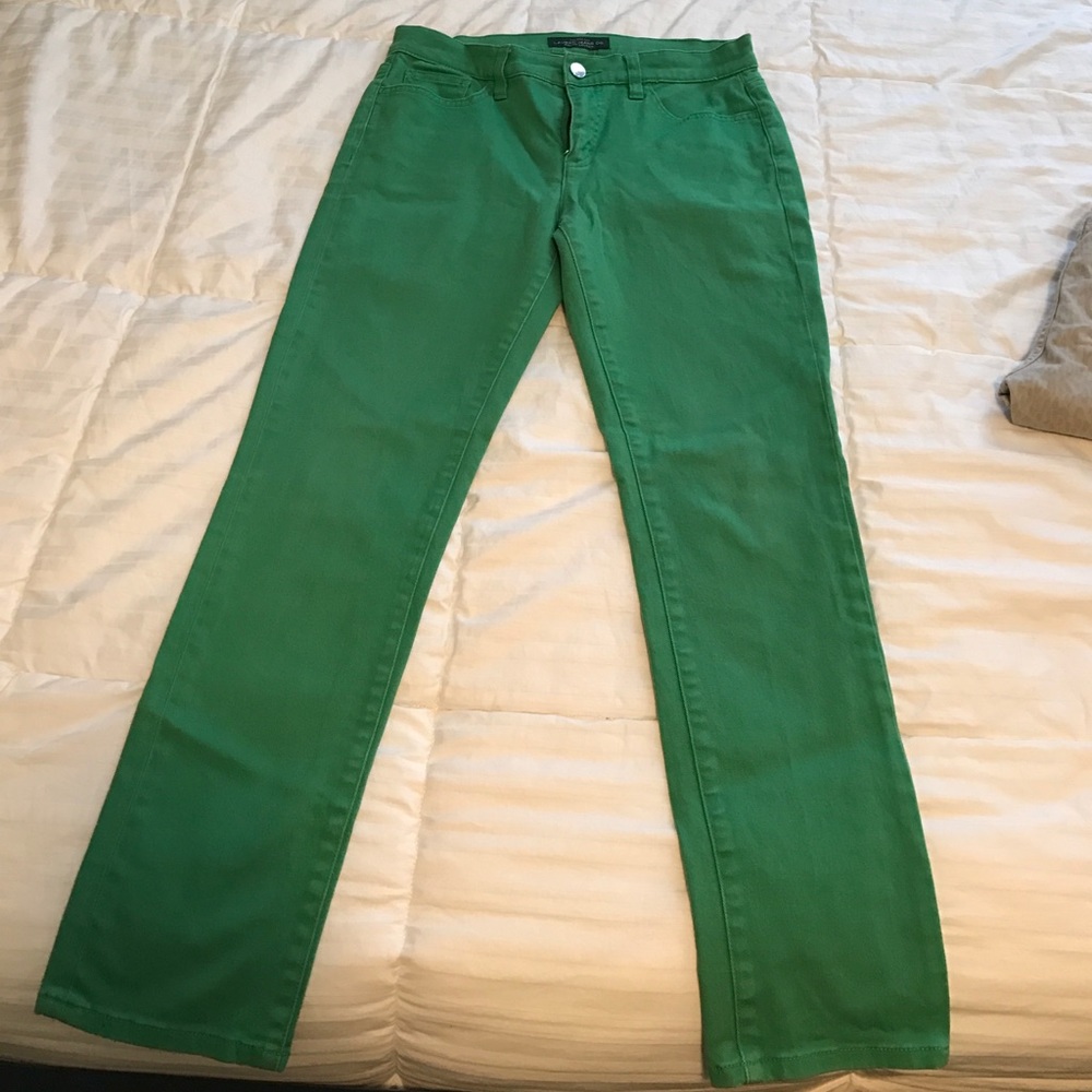 Green crop jean