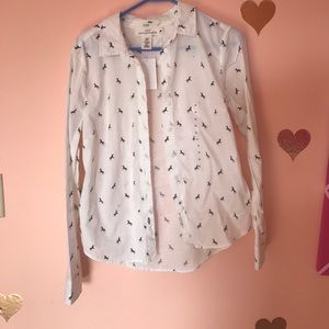 Cute horse button down shirt