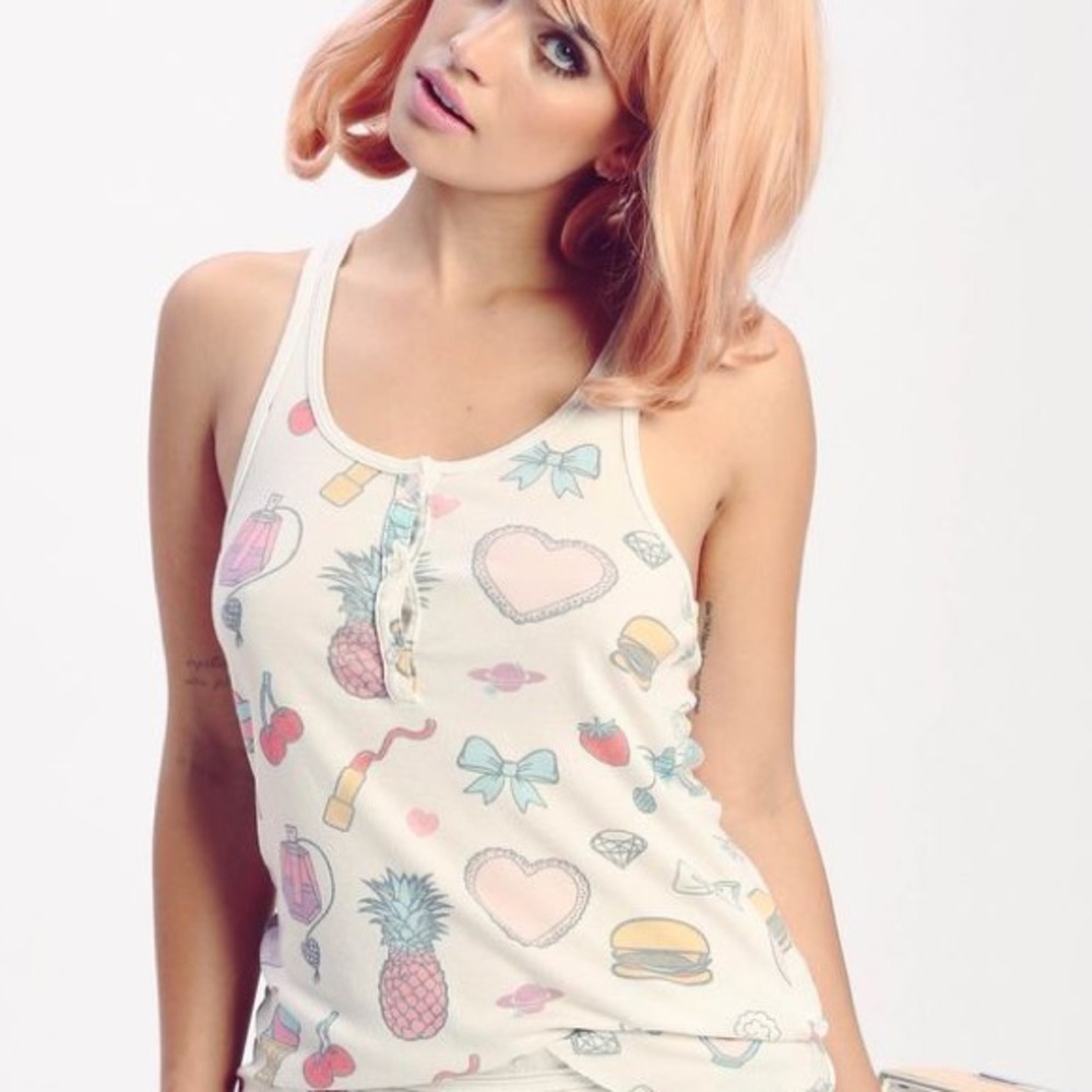 Wildfox - Emoji Print Angelino Tank