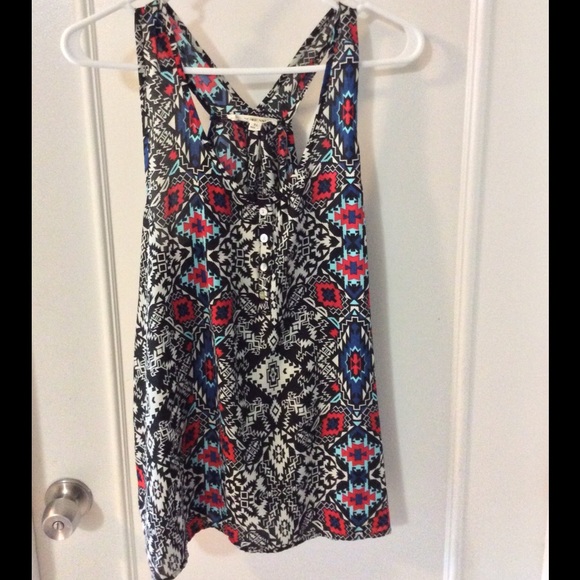 Pink Rose Tops - Aztec design top