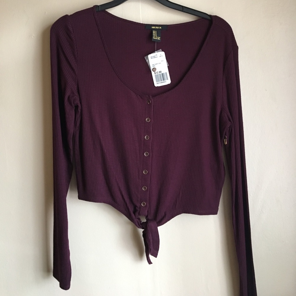 Forever 21 long sleeve crop top