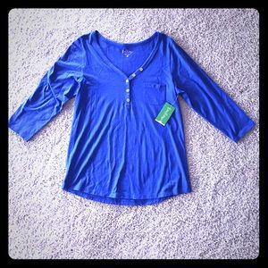 NWT Lilly Pulitzer Bomber Blue Palmetto Top