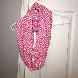 WB Pink and White Infinite Scarf